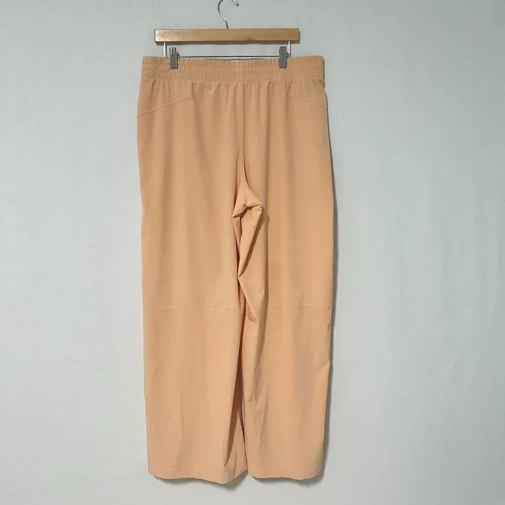 Lululemon Swift Mid-Rise Wide-Leg Pant Women's 14 Peach Bellini Athleisure EUC